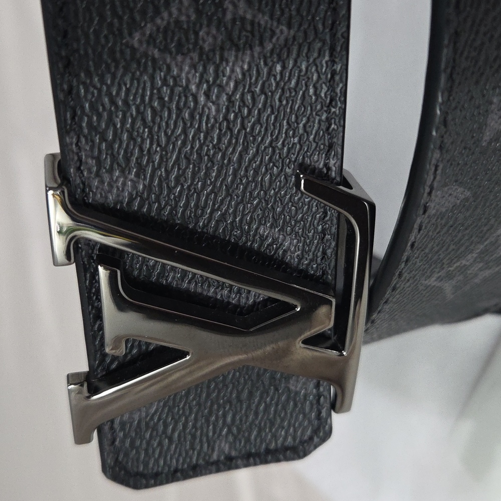 Reversible Louis Vuitton Eclipse Monogram Lv Belt… - image 5